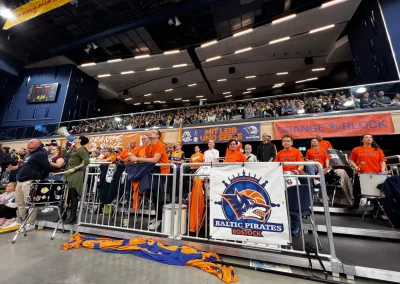 Spieltag 27.10.24 - Stadthalle Rostock - der Orange Block ist am Trommeln