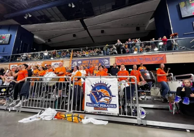 Spieltag 01.11.24 - Stadthalle Rostock - die Baltic Pirates trommeln