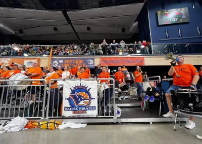 Spieltag 01.11.24 - Stadthalle Rostock - die Baltic Pirates trommeln